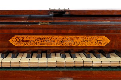 Lot 576 - An 18th century mahogany cased square piano by Johannes Pohlman, London