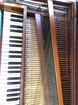 Lot 576 - An 18th century mahogany cased square piano by Johannes Pohlman, London