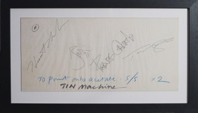 Lot 22 - David Bowie and Tin Machine Band Signatures
