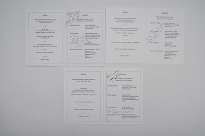 Lot 63 - SIGNED SPORTING DINNER MENUS. Menus from the South Staffordshire Sporting Club, 1993-2008