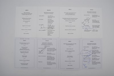 Lot 63 - SIGNED SPORTING DINNER MENUS. Menus from the South Staffordshire Sporting Club, 1993-2008