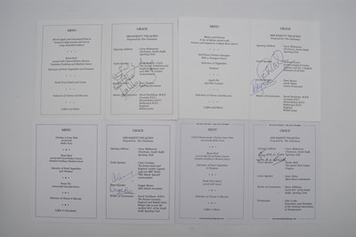 Lot 63 - SIGNED SPORTING DINNER MENUS. Menus from the South Staffordshire Sporting Club, 1993-2008