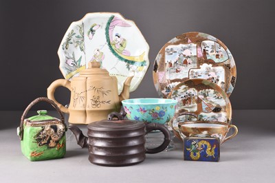 Lot 415 - Two Chinese Yixing teapots and other ceramics