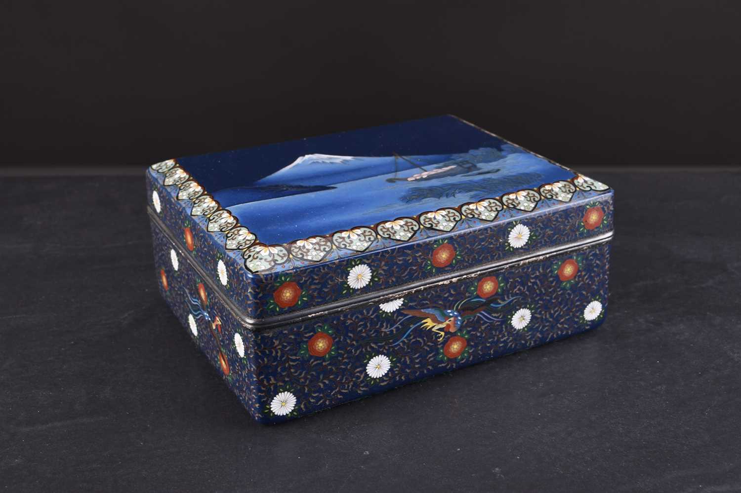 238 - A Japanese cloisonne box and cover by Hayashi Kodenji