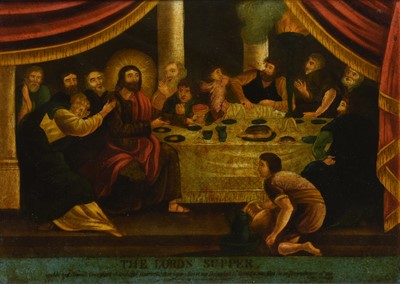 Lot 228 - Two Reverse Glass Paintings of Religious Subjects