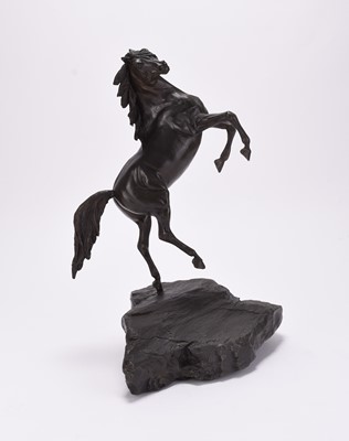 Lot 231 - After Warren, rearing horse, bronze, dated 2001