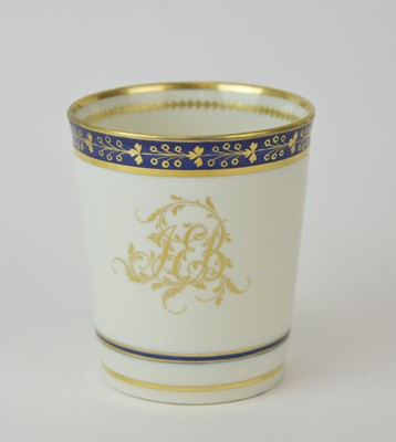 Lot 70 - A Flight and Barr Worcester monogrammed beaker, circa 1795