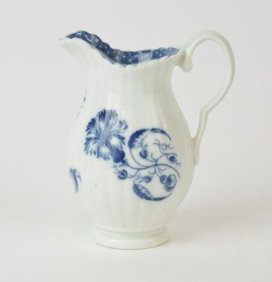 Lot 52 - A Caughley 'Gillyflower' reeded milk jug, circa 1780