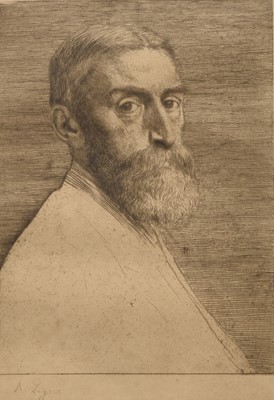 Lot 29 - Alphonse Legros (1837-1911) Portrait of Edward John Poynter (1836-1919)