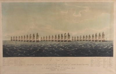 Lot 347 - Robert Havell (1793-1878) View of the Grand Fleet in the Order of Sailing with another print (2)