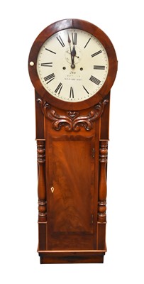 Lot 267 - A 19th century inlaid mahogany tavern clock, Evans of Welshpool