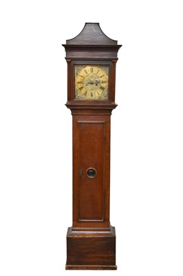 Lot 263 - An early 18th century oak brass dial longcase clock, John Wise of London