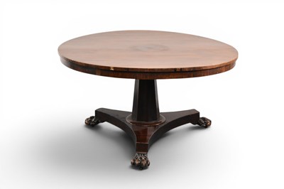 Lot 305 - A 19th century rosewood tilt-top centre table