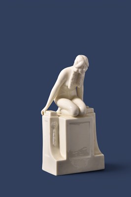 Lot 38 - An Art Deco Royal Worcester model of a nude female seated on pedestal