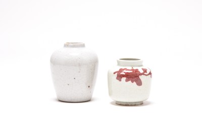 Lot 196 - Two Korean crackle-glazed pottery jarlets