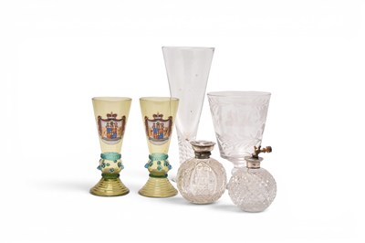 Lot 5 - Glassware including a large rummer and a wine glass, 19th/20th century