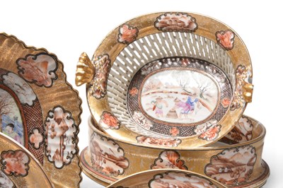 Lot 133 - A rare Chinese porcelain 'Rockefeller' pattern part dinner service