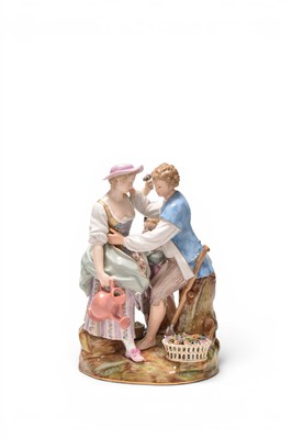Lot 99 - A Meissen 'Floral Gardeners' figural group after Acier, 19th century
