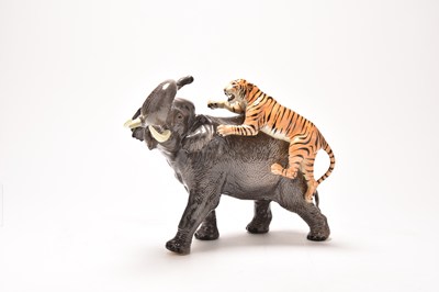 Lot 87 - Beswick model of a Tiger Hunting an Elephant, model 1720
