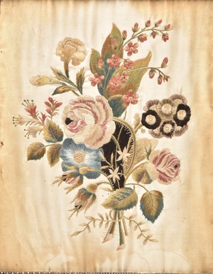 Lot 238 - A George III silkwork panel