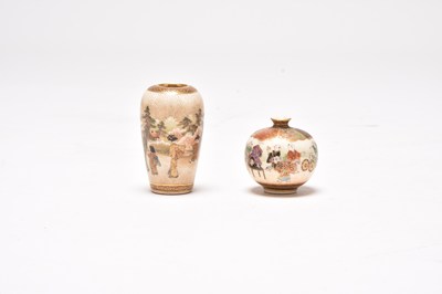 Lot 160 - Two Japanese Satsuma miniature vases