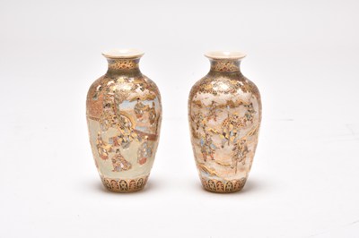 Lot 191 - A pair of Japanese Satsuma vases, Meiji era