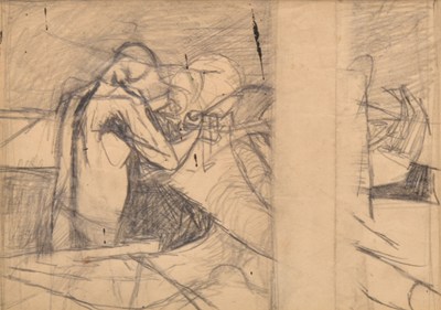 Lot 141 - Keith Vaughan (British, 1912-1977) Figure in Landscape