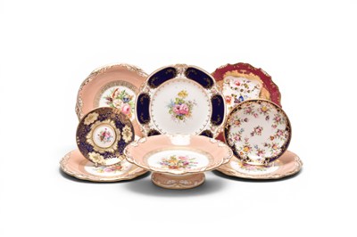 Lot 77 - A group of porcelain including H&R Daniel pattern 4337 plate
