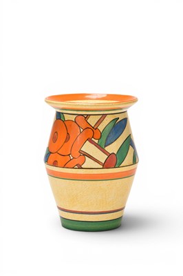 Lot 44 - Clarice Cliff 'Bobbins' vase, circa 1931-33