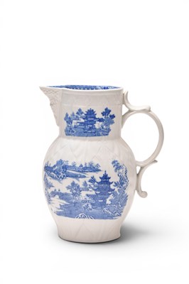 Lot 60 - A Coalport (John Rose) cabbage leaf-moulded mask-head jug, circa 1800
