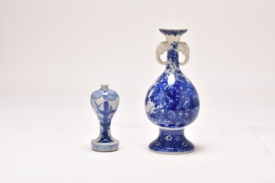 Lot 151 - Two Japanese blue and white vases