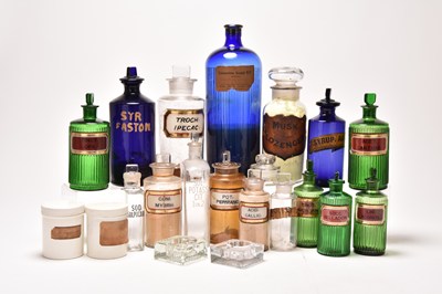 Lot 7 - Substantial collection of glass and other apothecary bottles