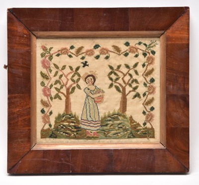 Lot 247 - George III naive pictorial sampler