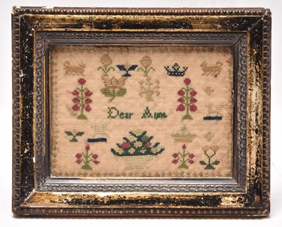 Lot 259 - Early 19th-century miniature sampler