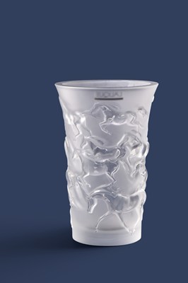 Lot 11 - Lalique Crystal 'Mustang' vase, late 20th century