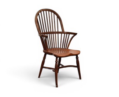 Lot 311 - A yew and elm Windsor armchair