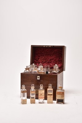 Lot 213 - Mahogany apothecary case or "domestic medicine chest", 19th century