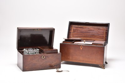 Lot 214 - Two Victorian tea caddies, 19th century