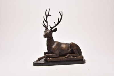 Lot 207 - Manner of Pierre-Jules Mene: A bronze figure of a stag