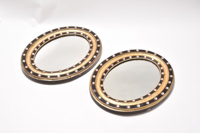Lot 320 - A pair of 19th century Regency revival jewelled giltwood wall mirrors