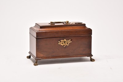 Lot 215 - An early Victorian mahogany tea caddy
