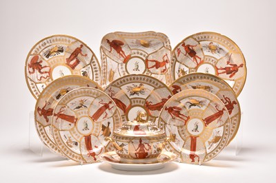 Lot 19 - John Rose (Coalport), London-decorated armorial part dessert service, circa 1805-1810