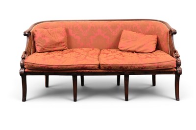 Lot 317 - A reproduction Empire style mahogany salon suite