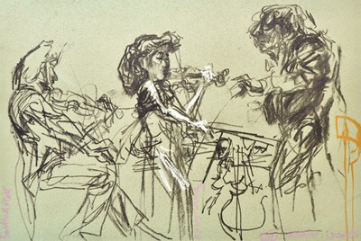 Lot 126 - Feliks Topolski (1907-1989) Prokofiev Concerto, London Symphony Orchestra