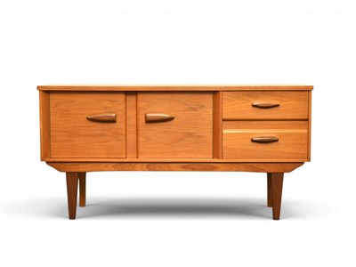 Lot 113 - A Danish style mid-century teak compact sideboard, probably by Jentiques